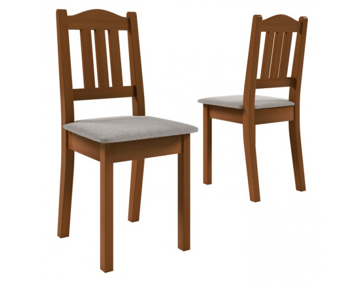 Jedálenská stolička (2 ks) Rendy K3 - bronz hnedý / svetlosivá