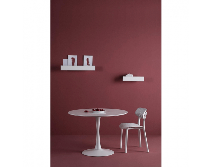 Okrúhly jedálenský stôl Reventon 80 - biela matná