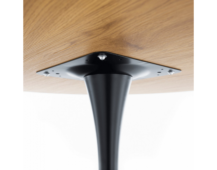 Okrúhly jedálenský stôl Reventon New 110 - dub / čierna