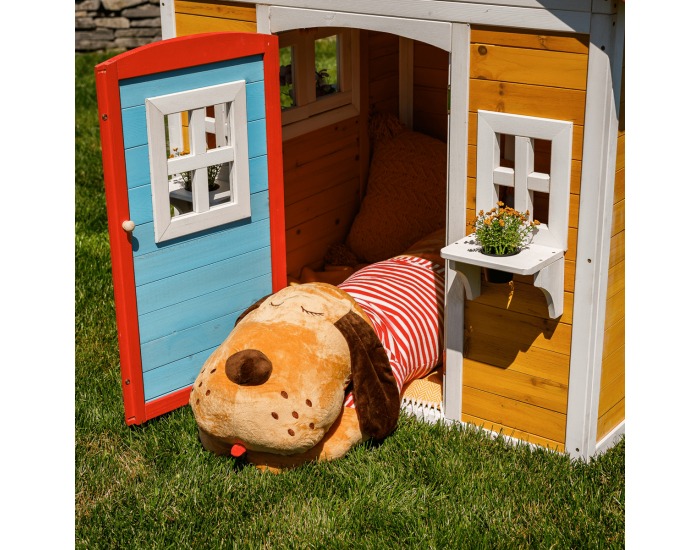 Plyšový psík Rexo Typ 3 140 cm - hnedá / červená