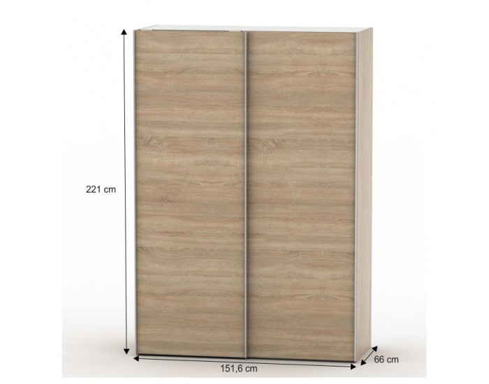 Šatníková skriňa s posuvnými dverami Ria 150 - dub riviera