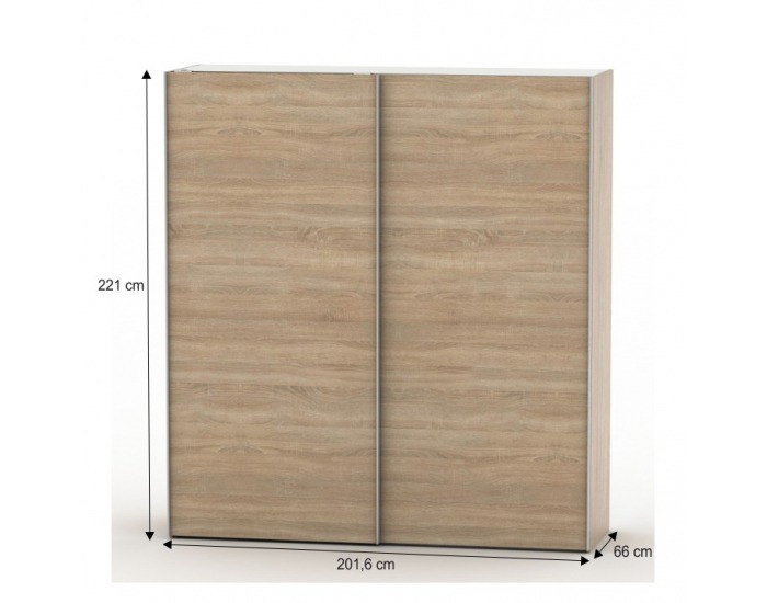 Šatníková skriňa s posuvnými dverami Ria 200 - dub riviera