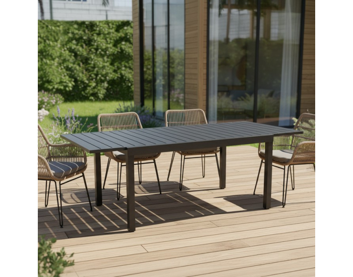 Záhradný rozkladací stôl Riko 160/240 - čierna