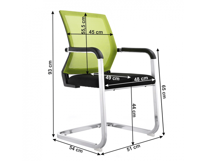 Kancelárska stolička Rimala - zelená / čierna