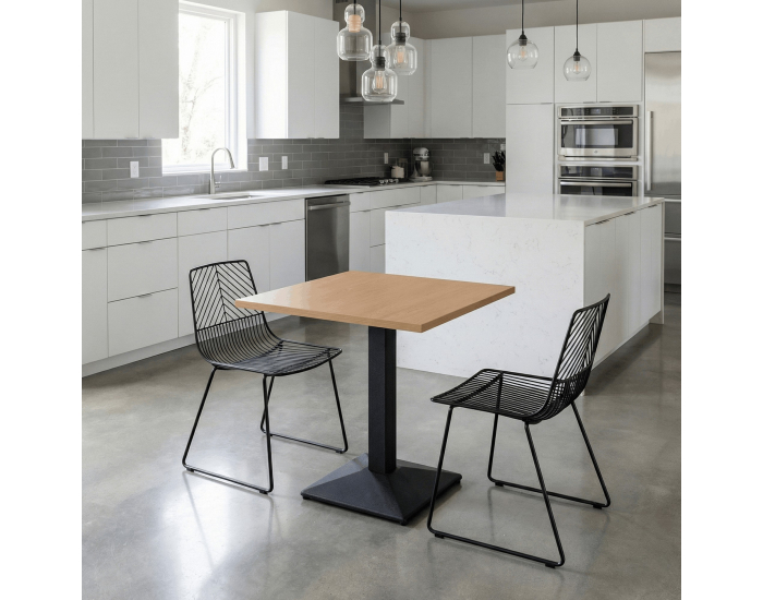 Jedálenský bistro stôl Rinaldo Typ 1 70x70 cm - dub sonoma / čierna