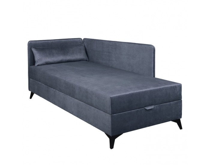 Jednolôžková posteľ (váľanda) s úložným priestorom Rinun - modrá