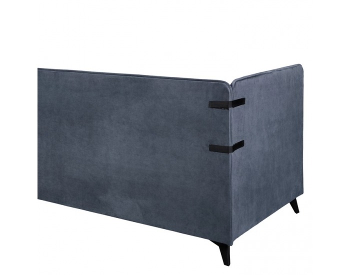 Jednolôžková posteľ (váľanda) s úložným priestorom Rinun - modrá