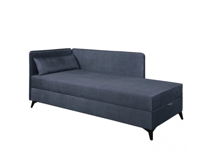 Jednolôžková posteľ (váľanda) s úložným priestorom Rinun - modrá