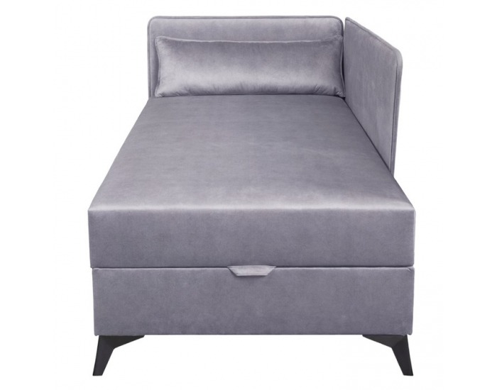 Jednolôžková posteľ (váľanda) s úložným priestorom Rinun - sivofialová