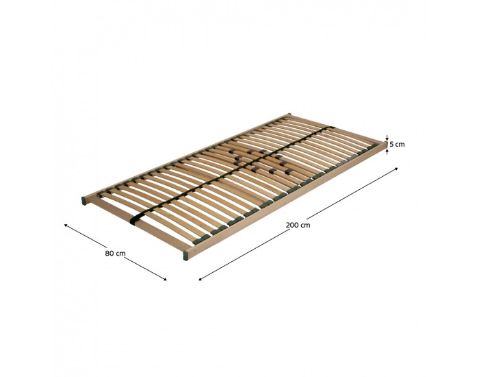 Lamelový rošt Rio 5V 80x200 cm - prírodná