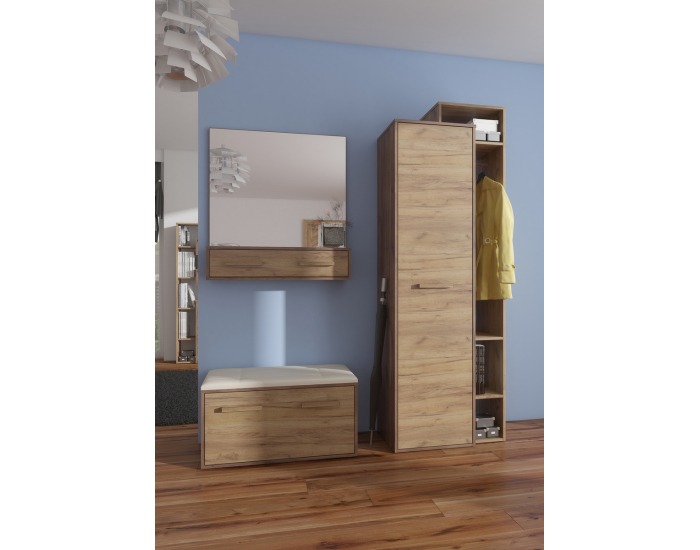 Šatníková skriňa Rio RIO-24 2D P - craft tobaco / craft zlatý