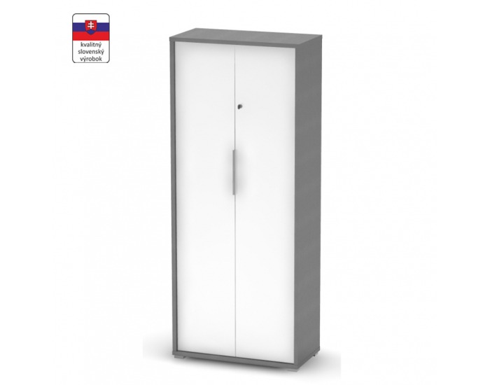 Šatníková skriňa Rioma Typ 31 - grafit / biela