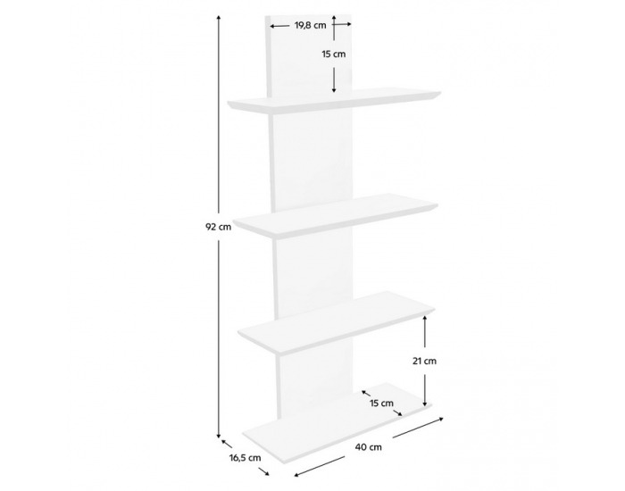 Závesná polica Robus - biela
