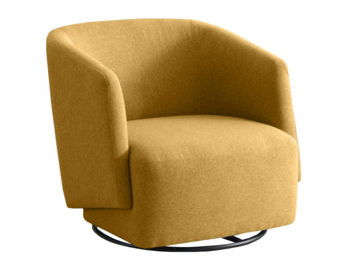 Dizajnové otočné kreslo Rodon - žltá