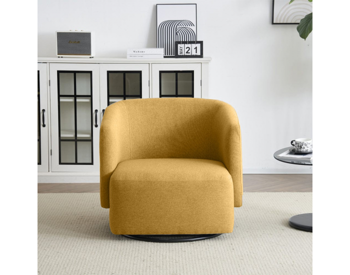 Dizajnové otočné kreslo Rodon - žltá