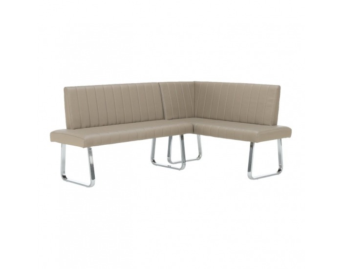 Rohová lavica do kuchyne Emori Set L - sivohnedá