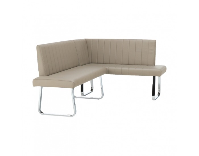 Rohová lavica do kuchyne Emori Set L - sivohnedá