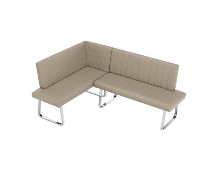 Rohová lavica do kuchyne Emori Set P - sivohnedá