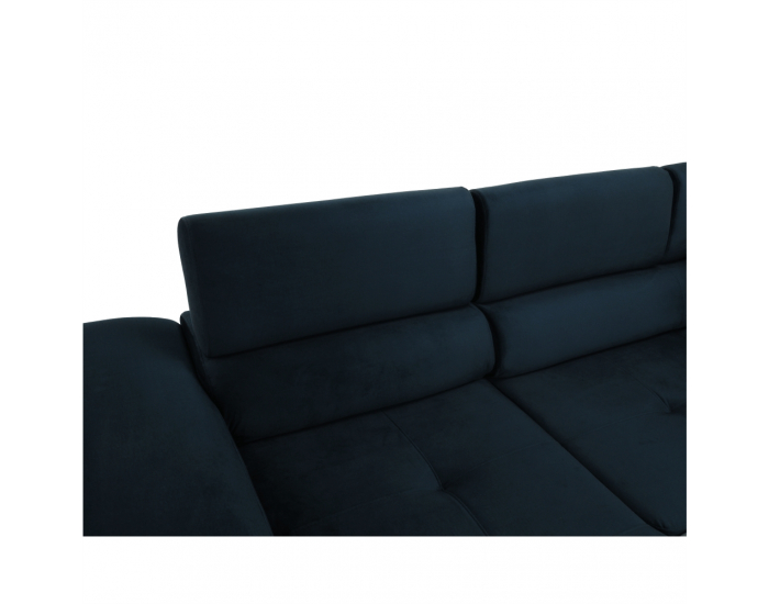 Rohová sedačka s rozkladom a úložným priestorom Amareta L - modrá