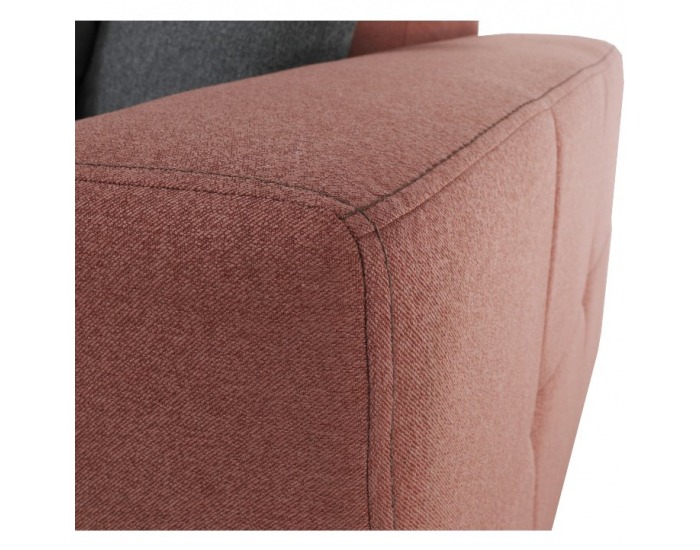 Rohová sedačka s rozkladom a úložným priestorom Byron L - lososová / sivá / svetlosivá / čierna