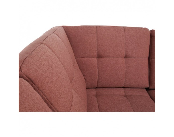 Rohová sedačka s rozkladom a úložným priestorom Byron L - lososová / sivá / svetlosivá / čierna