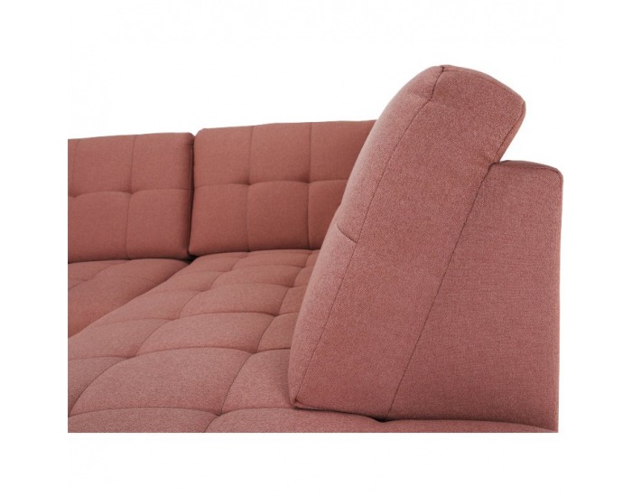 Rohová sedačka s rozkladom a úložným priestorom Byron P - lososová / sivá / svetlosivá / čierna