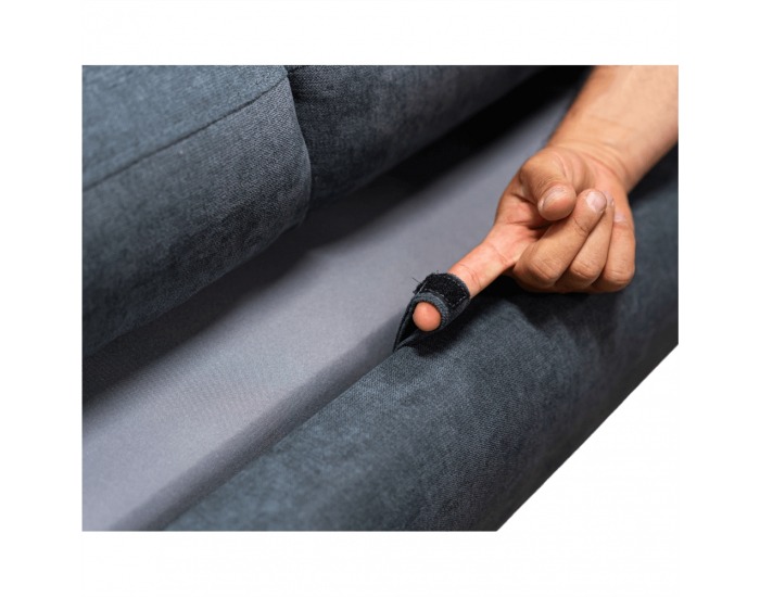 Rohová sedačka s rozkladom a úložným priestorom Coper L - sivá