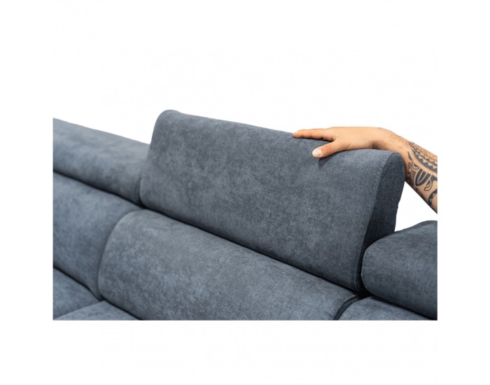 Rohová sedačka s rozkladom a úložným priestorom Coper L - sivá