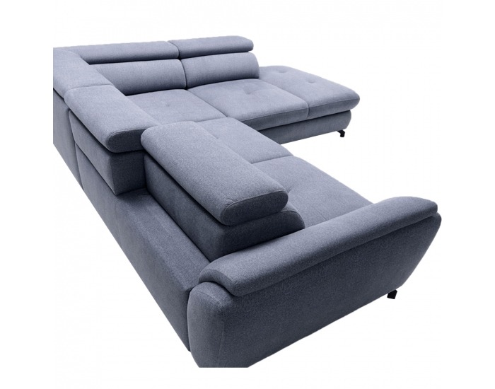 Rohová sedačka s rozkladom a úložným priestorom Coper P - sivá