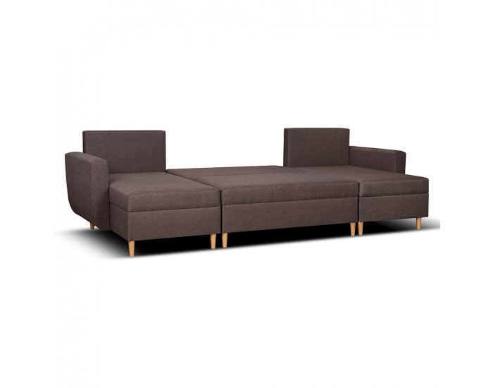 Rohová sedačka s rozkladom a úložným priestorom Dorel U L/P - mentolová