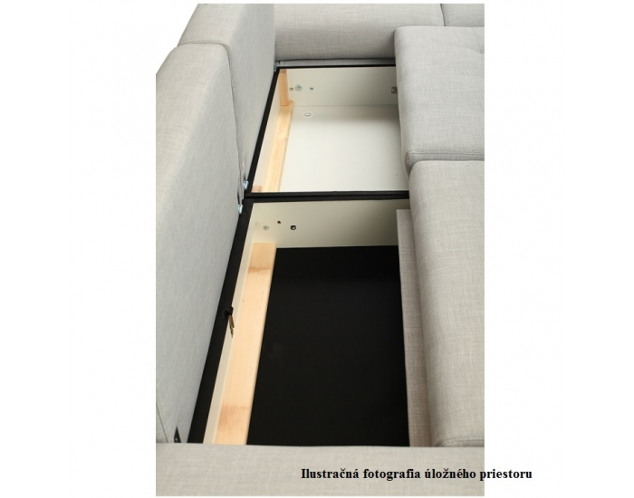 Rohová sedačka s rozkladom a úložným priestorom Gres L - fialová (Orinoco) / horčicová