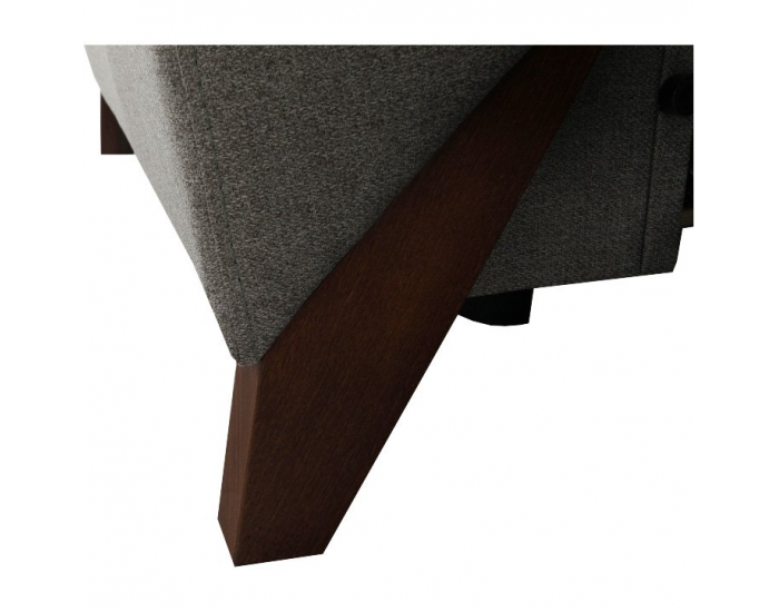 Rohová sedačka s rozkladom a úložným priestorom Konkord L - svetlohnedá / orech