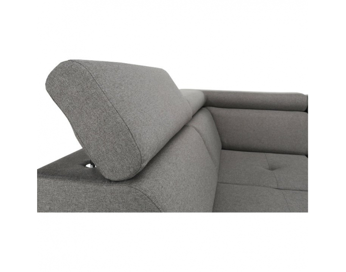 Rohová sedačka s rozkladom a úložným priestorom Konkord L - svetlohnedá / orech