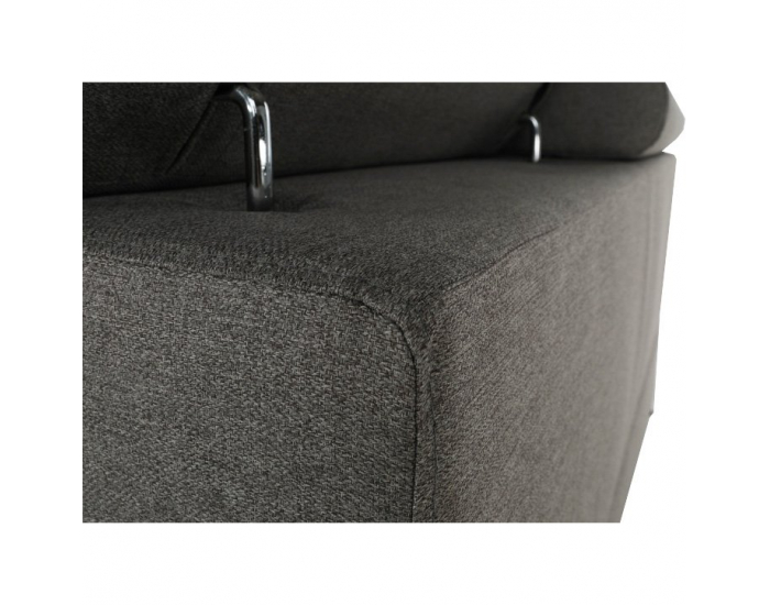 Rohová sedačka s rozkladom a úložným priestorom Konkord L - svetlohnedá / orech