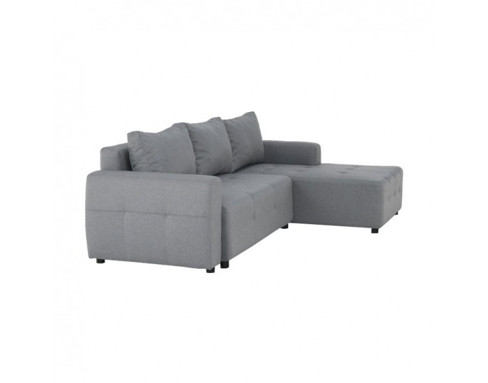 Rohová sedačka s rozkladom a úložným priestorom Nikos P - sivá