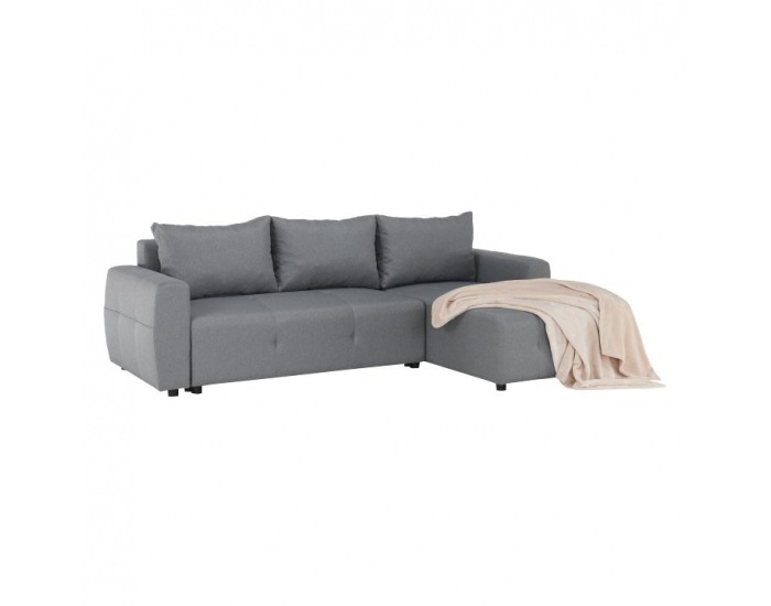 Rohová sedačka s rozkladom a úložným priestorom Nikos P - sivá