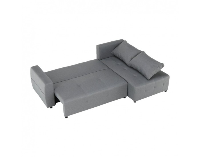 Rohová sedačka s rozkladom a úložným priestorom Nikos P - sivá