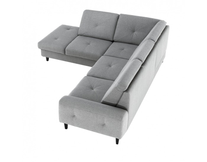 Rohová sedačka s rozkladom a úložným priestorom Praga L - sivá