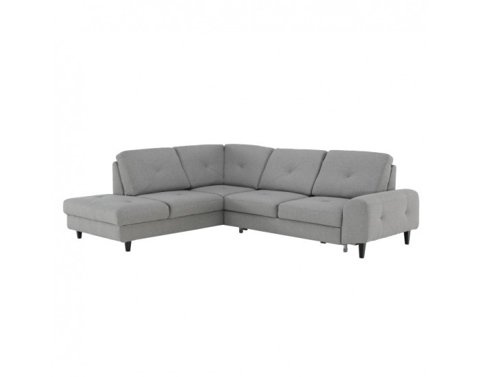 Rohová sedačka s rozkladom a úložným priestorom Praga L - sivá