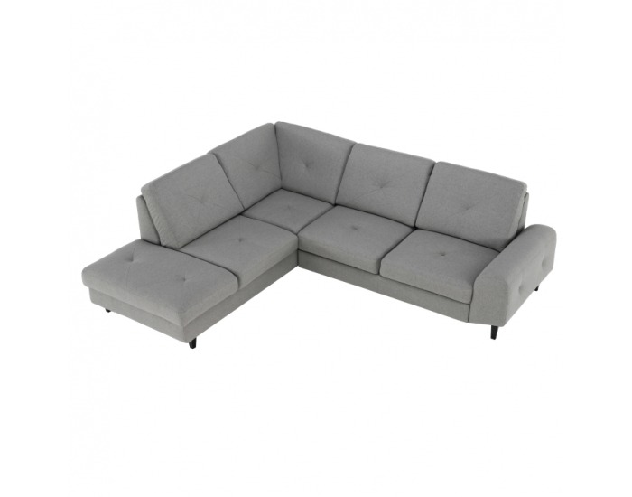 Rohová sedačka s rozkladom a úložným priestorom Praga L - sivá