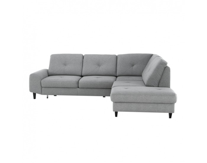 Rohová sedačka s rozkladom a úložným priestorom Praga P - sivá