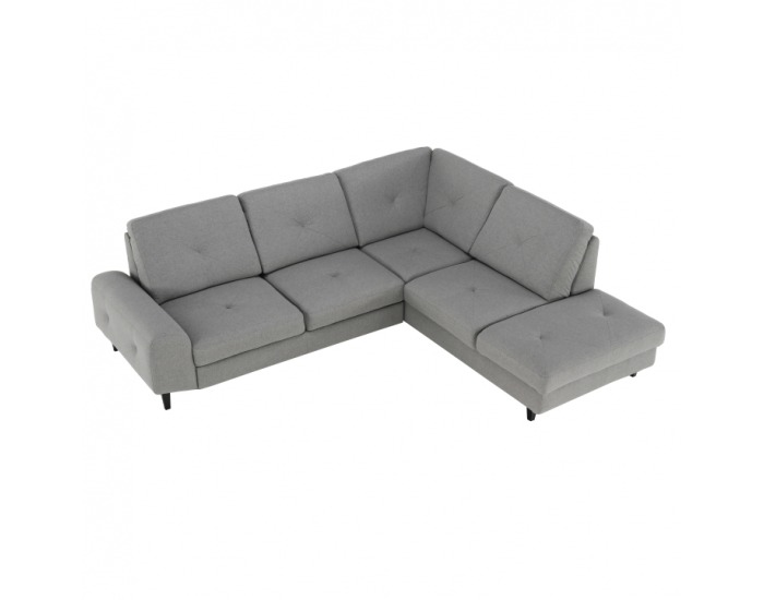 Rohová sedačka s rozkladom a úložným priestorom Praga P - sivá