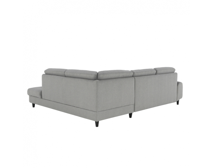 Rohová sedačka s rozkladom a úložným priestorom Praga P - sivá (Soro)