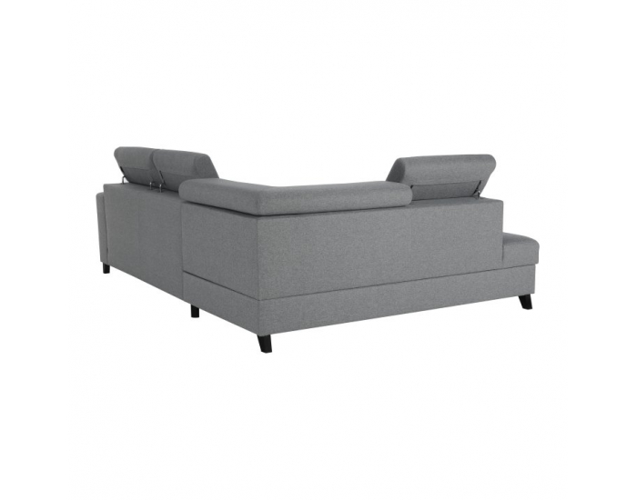 Rohová sedačka s rozkladom a úložným priestorom Sadah L - sivá / čierna