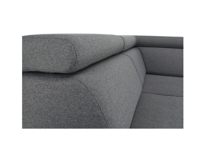 Rohová sedačka s rozkladom a úložným priestorom Sadah L - sivá / čierna