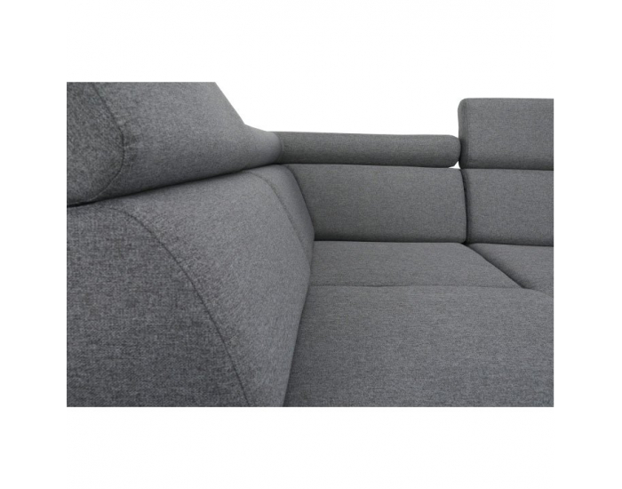 Rohová sedačka s rozkladom a úložným priestorom Sadah L - sivá / čierna