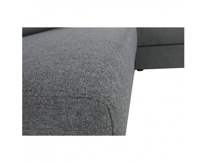 Rohová sedačka s rozkladom a úložným priestorom Sadah L - sivá / čierna