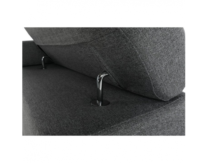 Rohová sedačka s rozkladom a úložným priestorom Sadah L - sivá / čierna