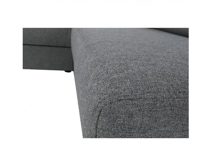 Rohová sedačka s rozkladom a úložným priestorom Sadah P - sivá / čierna