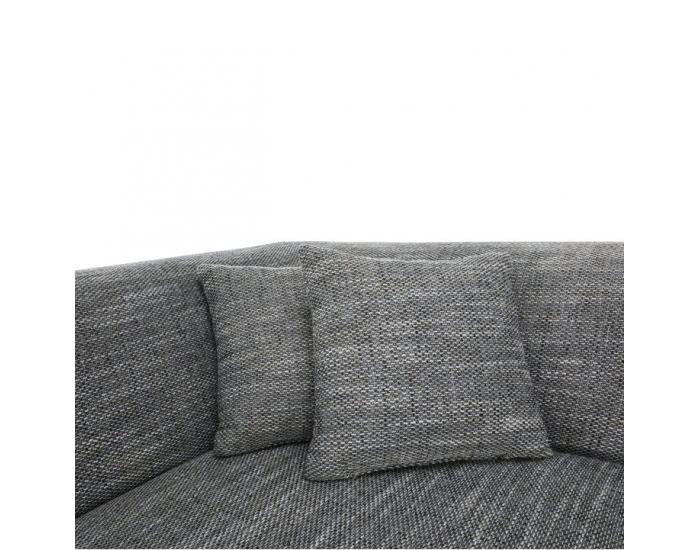 Rohová sedačka s rozkladom Minerva New L - biela / sivá melírovaná